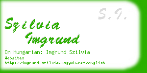 szilvia imgrund business card